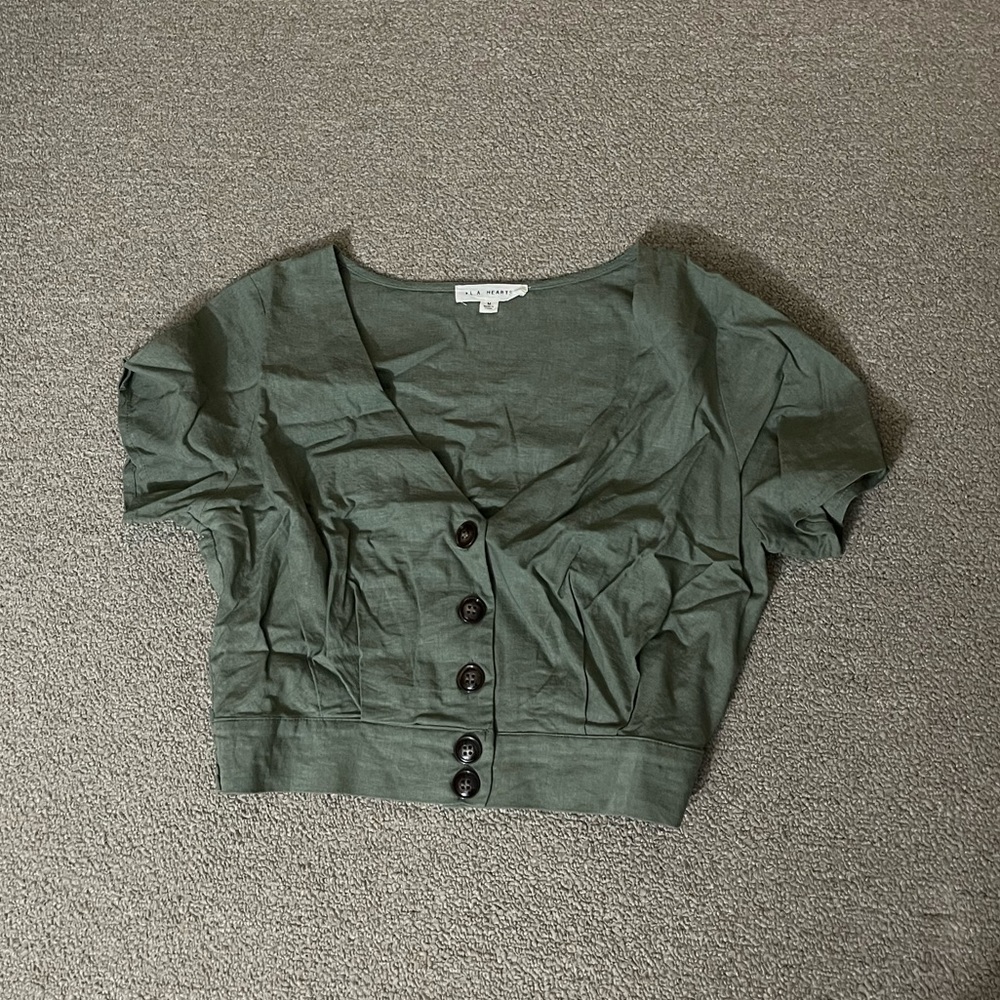 Pacsun Green Cropped Top